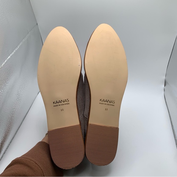 NWB KAANAS Women's Fiano Lace-Up Oxford Flat Shoe size 11 suede taupe - Picture 9 of 10